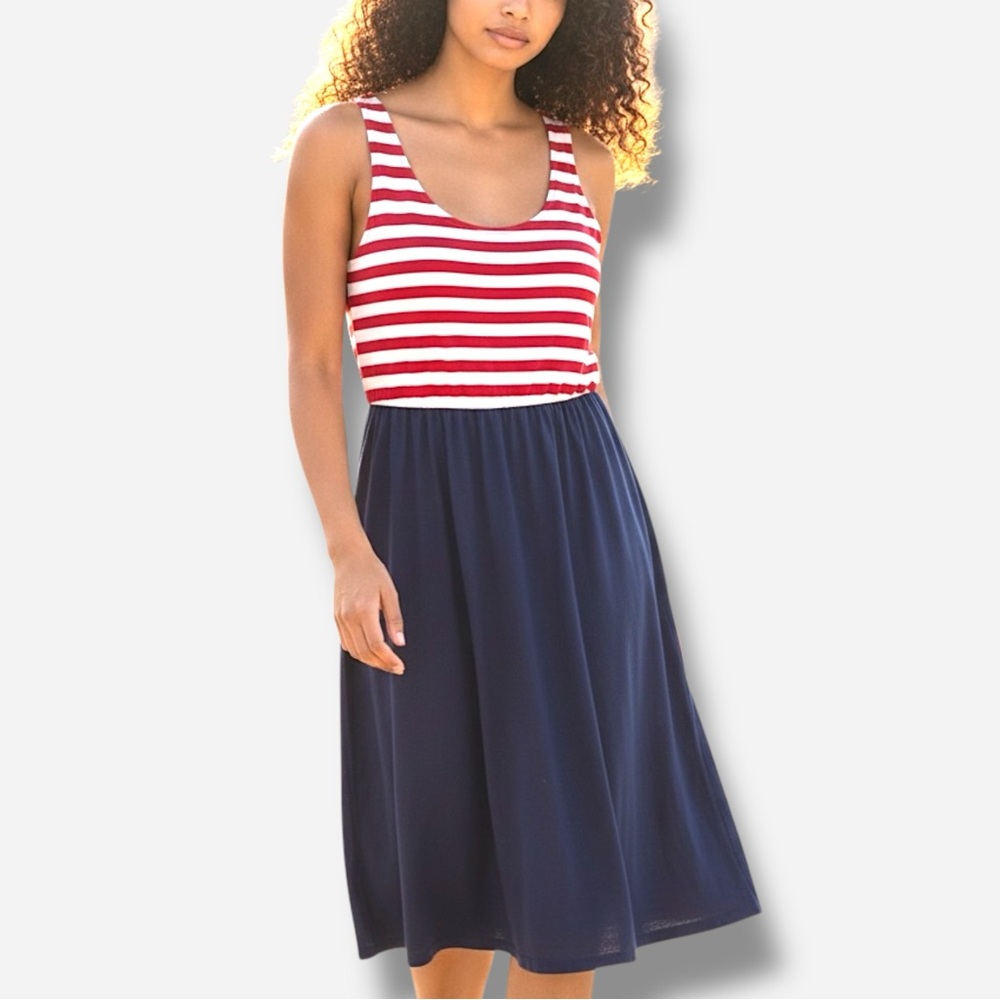 🌸Coco USA🌸 Sleeveless Dress Size Small Stretch Striped